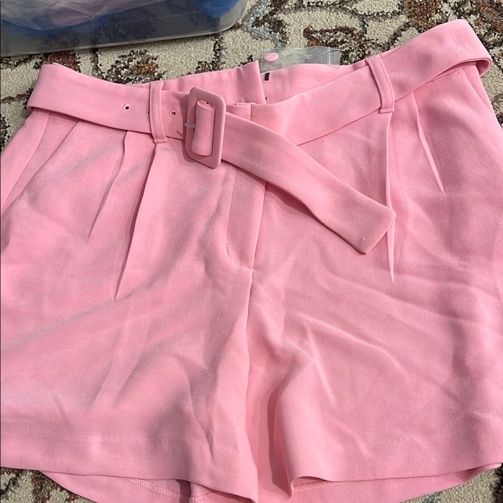 Express Pink Belted Women's Shorts NWT